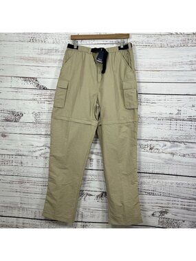Lands End Tan Zip Off Leg Nylon Hiking Pants